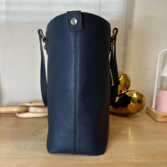JUICY‎ COUTURE Navy Saffiano Leather Tote - Picture 3 of 15